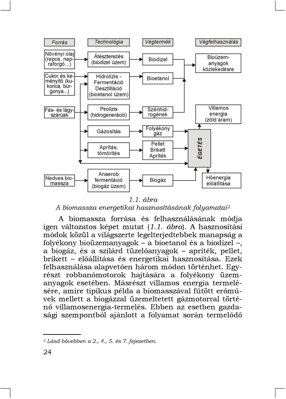 és energetikai hasznosítása. Ezek felhasználása alapvetően három módon történhet. Egyrészt robbanómotorok hajtására a folyékony üzemanyagok esetében.