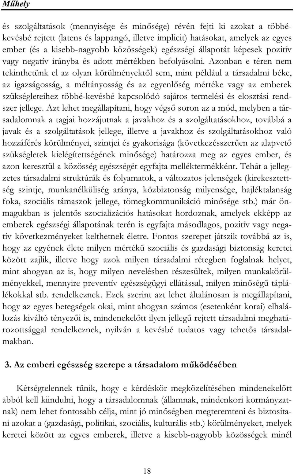 Azonban e téren nem tekinthetünk el az olyan körülményektől sem, mint például a társadalmi béke, az igazságosság, a méltányosság és az egyenlőség mértéke vagy az emberek szükségleteihez többé-kevésbé