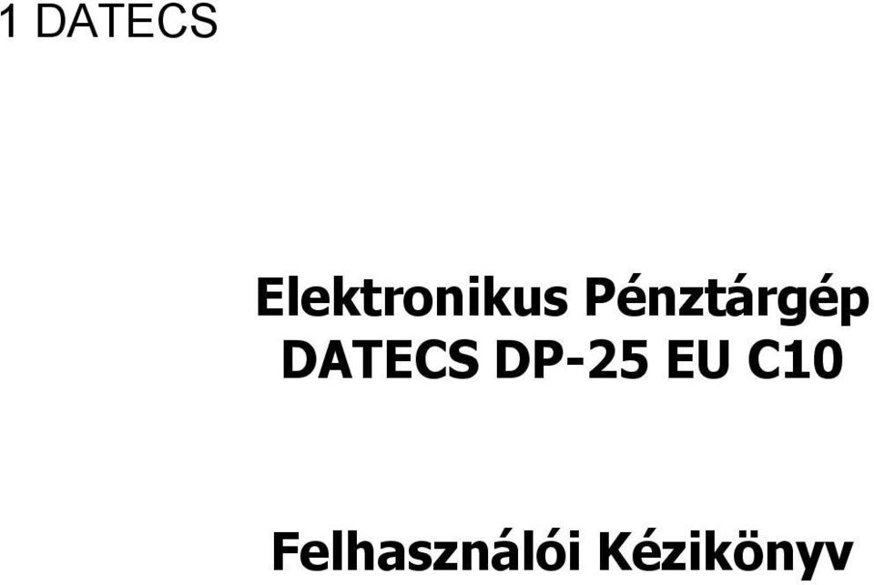 Pénztárgép DATECS