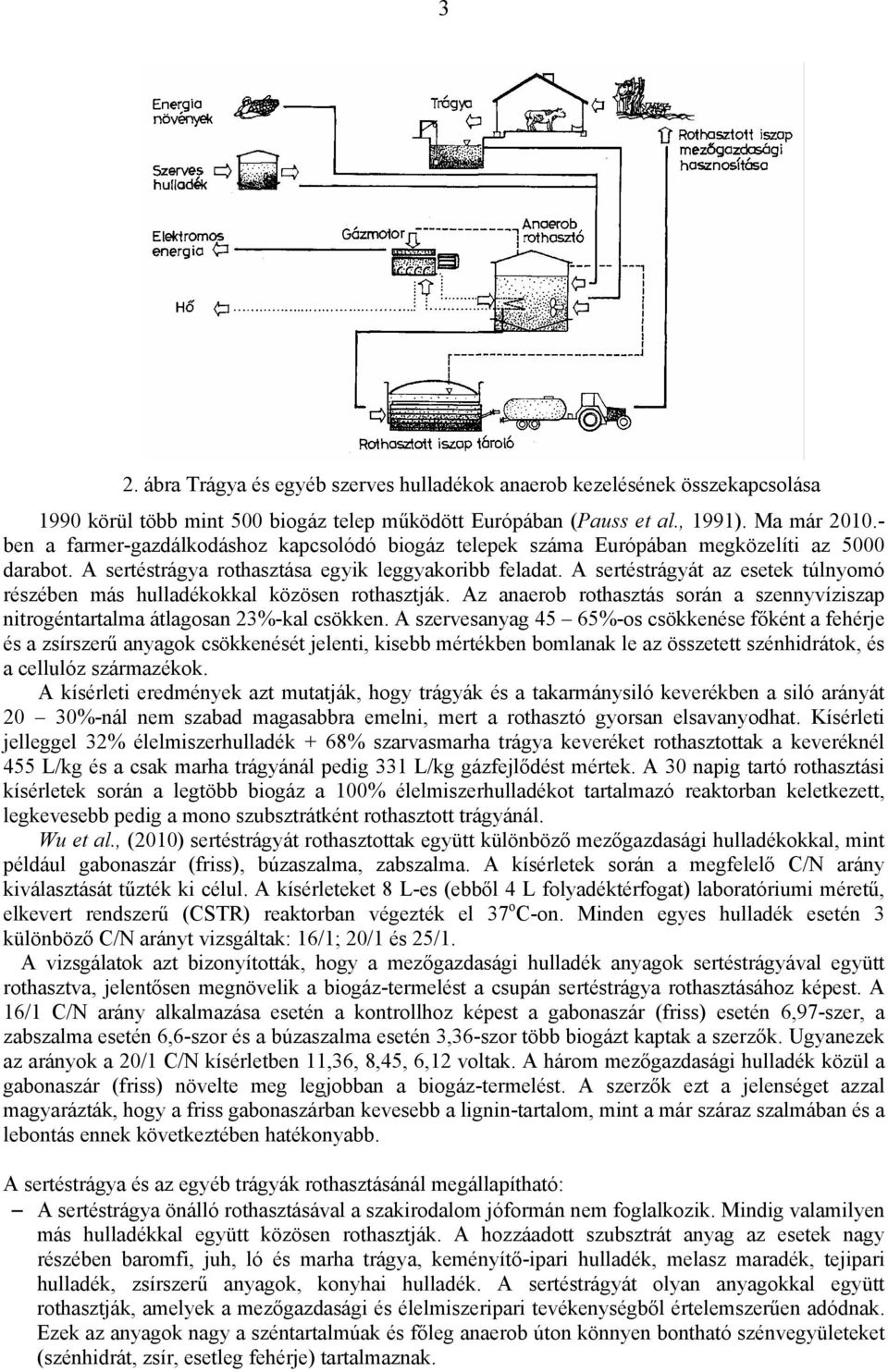 A sertéstrágyát az esetek túlnyomó részében más hulladékokkal közösen rothasztják. Az anaerob rothasztás során a szennyvíziszap nitrogéntartalma átlagosan 23%-kal csökken.