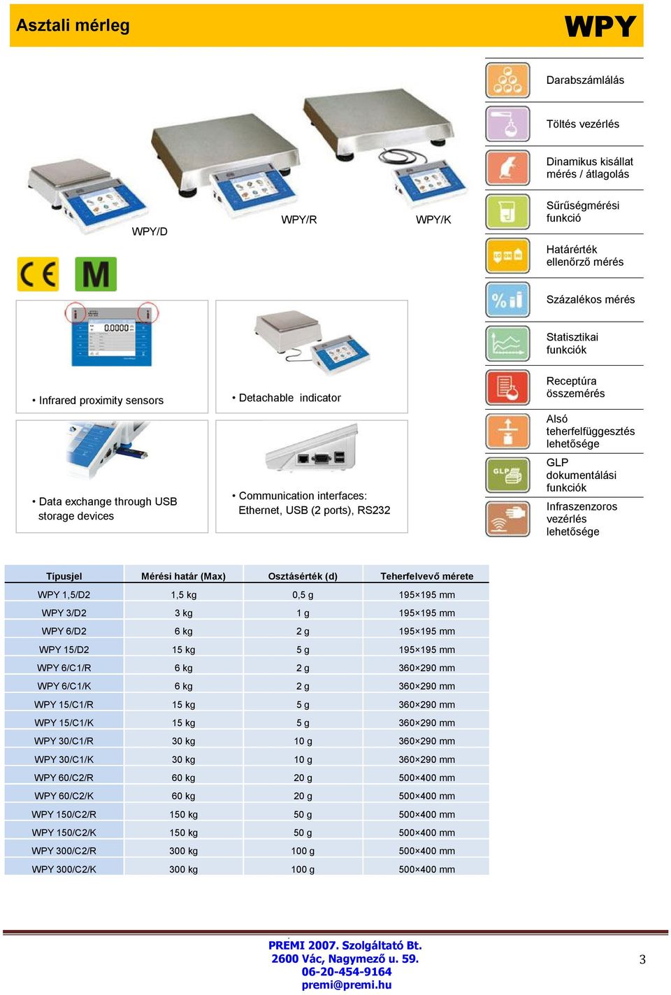 Osztásérték (d) Teherfelvevő mérete Nettó listaár (HUF) WPY 1,5/D2 1,5 kg 0,5 g 195 195 mm 261 000 Ft WPY 3/D2 3 kg 1 g 195 195 mm 300 150 Ft WPY 6/D2 6 kg 2 g 195 195 mm 271 440 Ft WPY 15/D2 15 kg 5