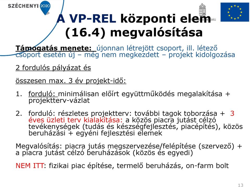 forduló: minimálisan előírt együttműködés megalakítása + projektterv-vázlat 2.