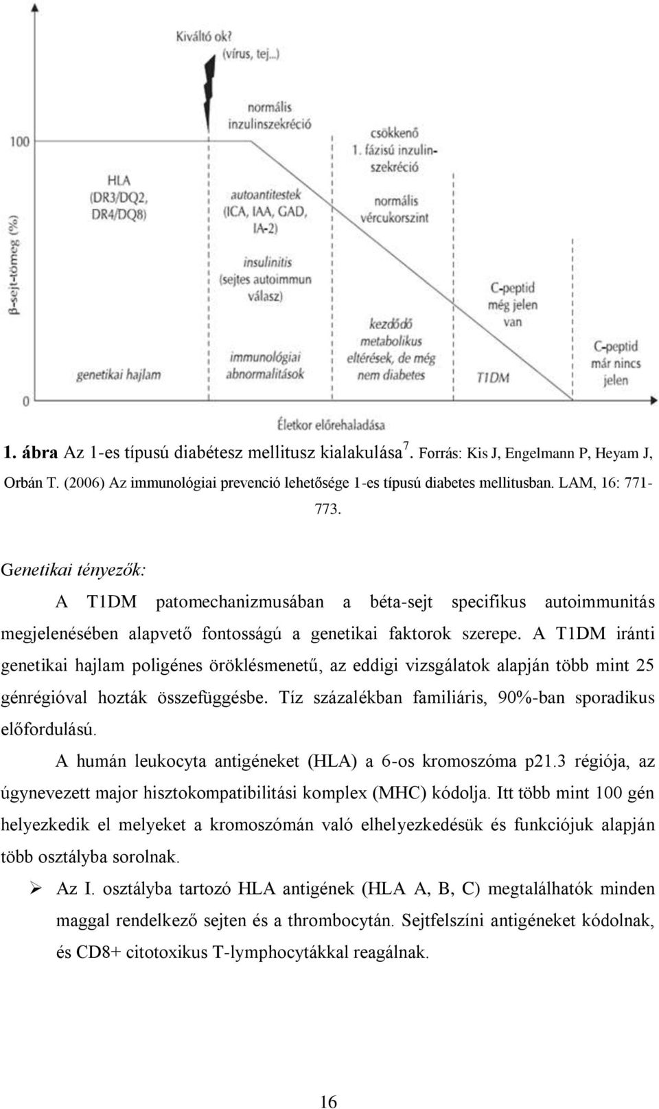 A T1DM iránti genetikai hajlam poligénes öröklésmenetű, az eddigi vizsgálatok alapján több mint 25 génrégióval hozták összefüggésbe. Tíz százalékban familiáris, 90%-ban sporadikus előfordulású.