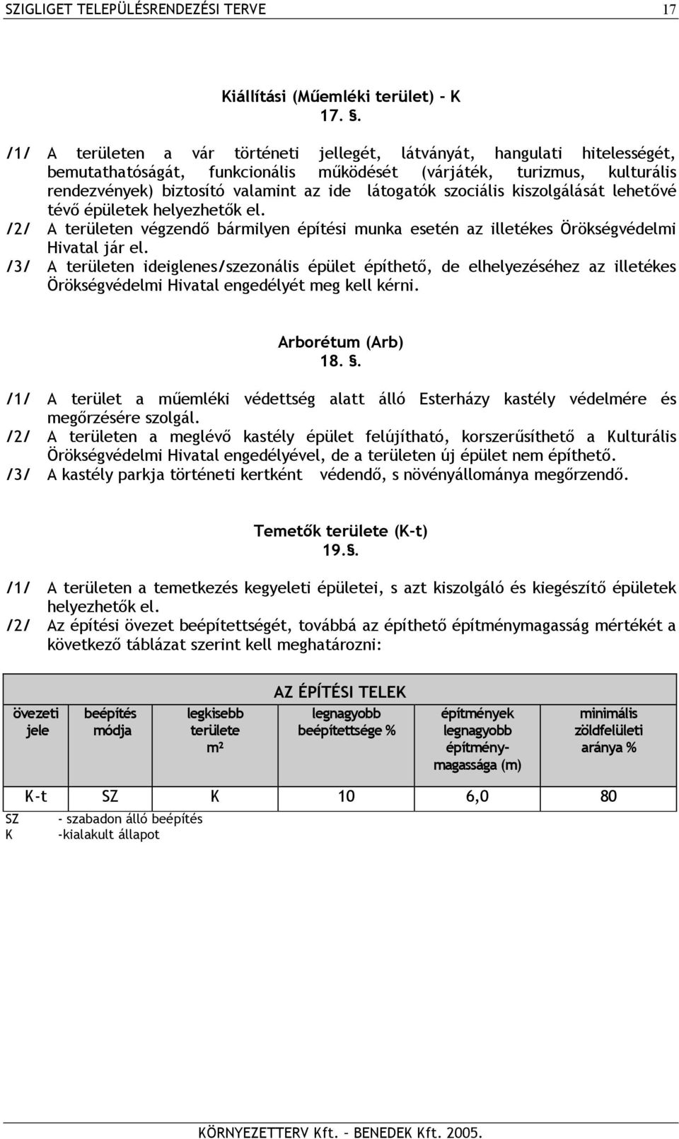 látogatók szociális kiszolgálását lehetővé tévő épületek helyezhetők el. /2/ A területen végzendő bármilyen építési munka esetén az illetékes Örökségvédelmi Hivatal jár el.