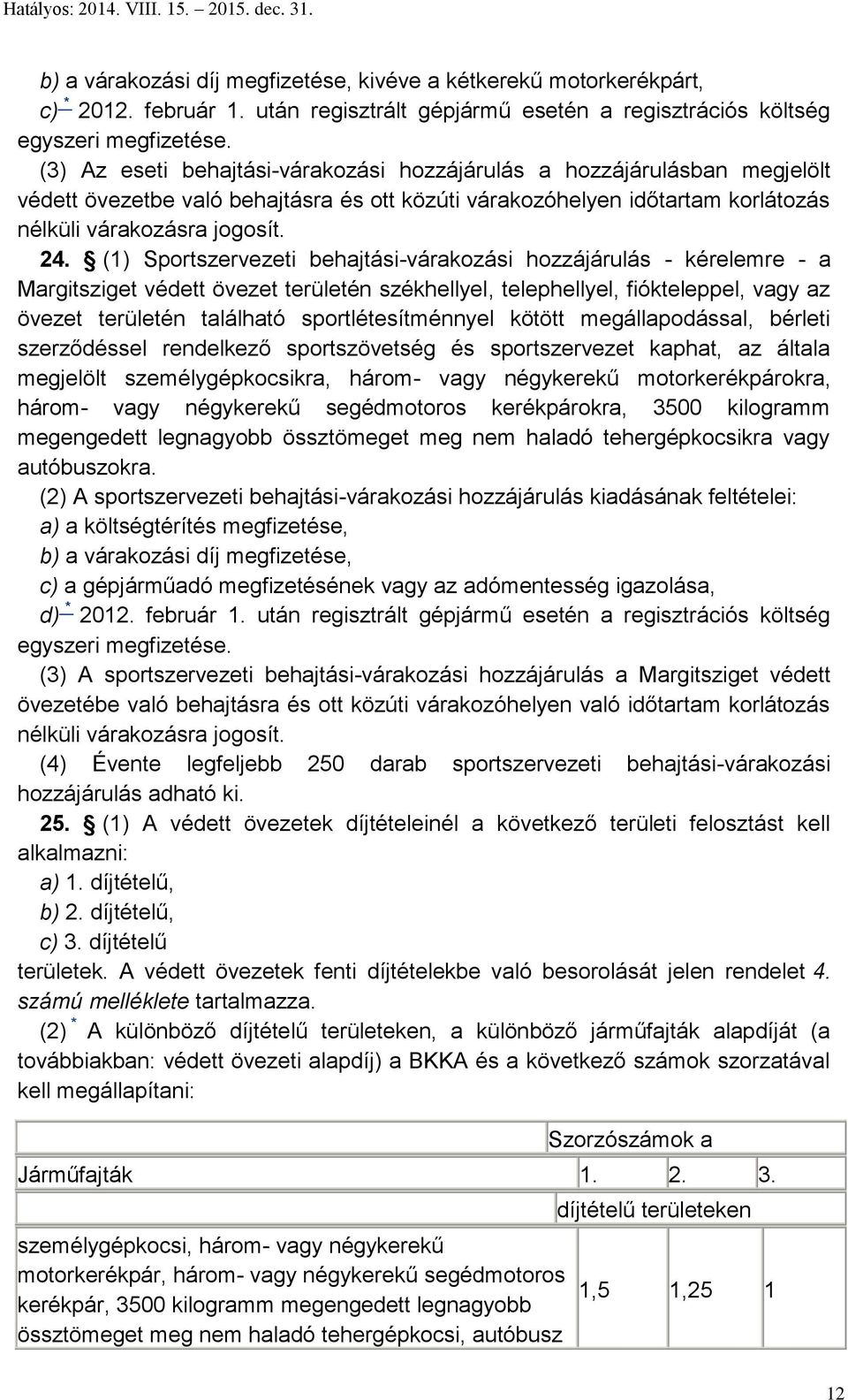 (1) Sportszervezeti behajtási-várakozási hozzájárulás - kérelemre - a Margitsziget védett övezet területén székhellyel, telephellyel, fiókteleppel, vagy az övezet területén található