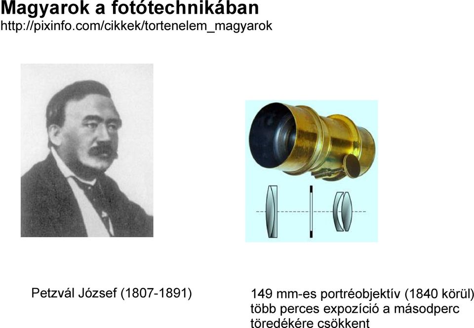 (1807-1891) 149 mm-es portréobjektív (1840