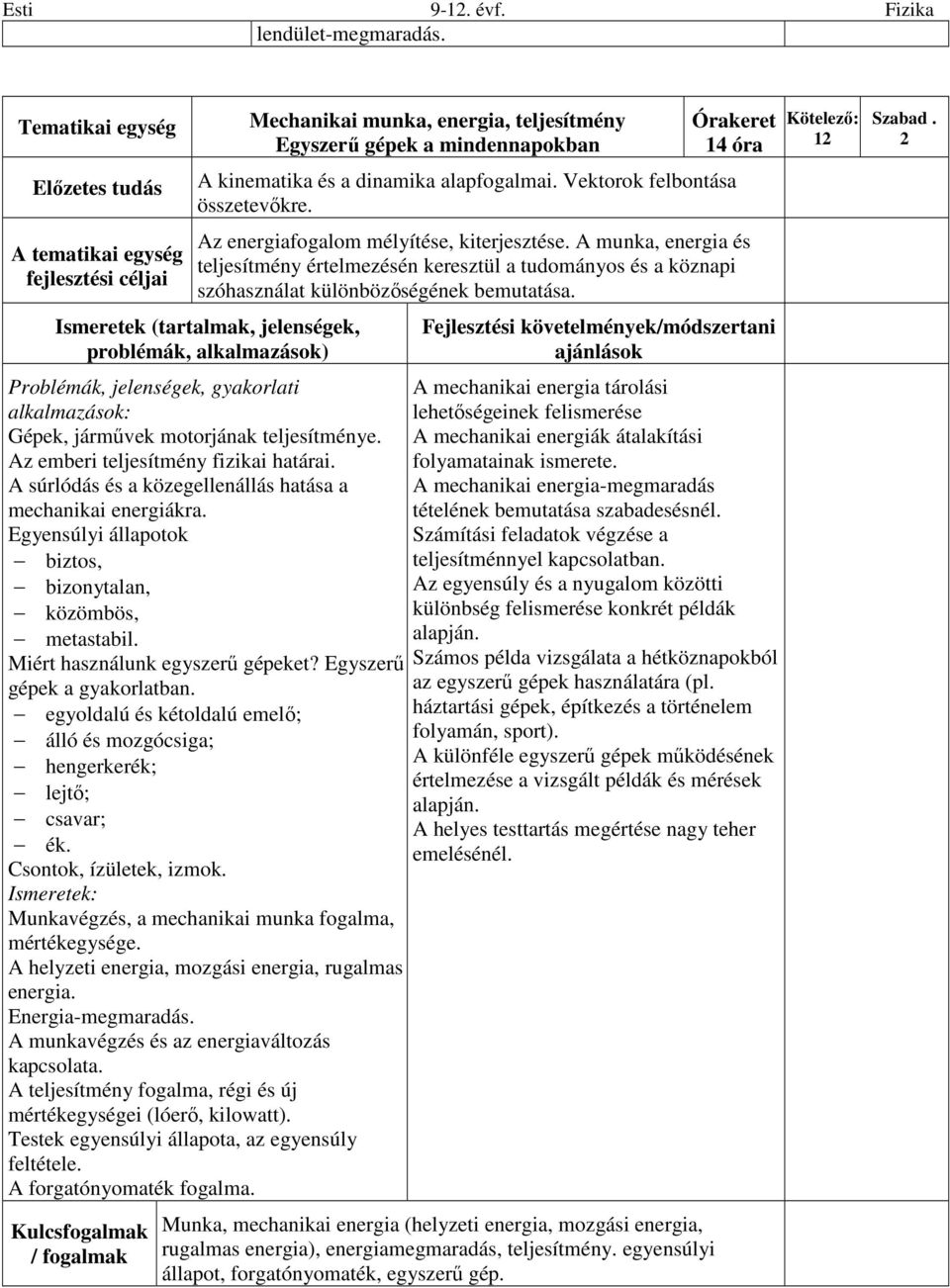 Gépek, járművek motorjának teljesítménye. Az emberi teljesítmény fizikai határai. A súrlódás és a közegellenállás hatása a mechanikai energiákra.