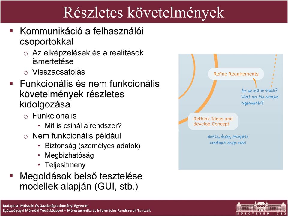 részletes kidolgozása o Funkcionális Mit is csinál a rendszer?