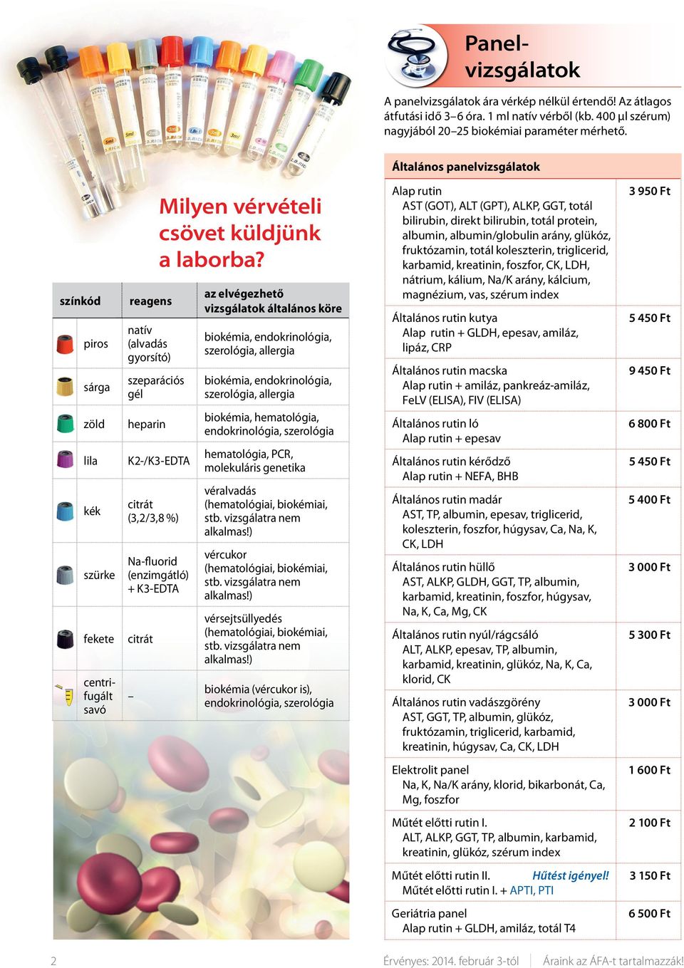 K3-EDTA citrát Milyen vérvételi csövet küldjünk a laborba?