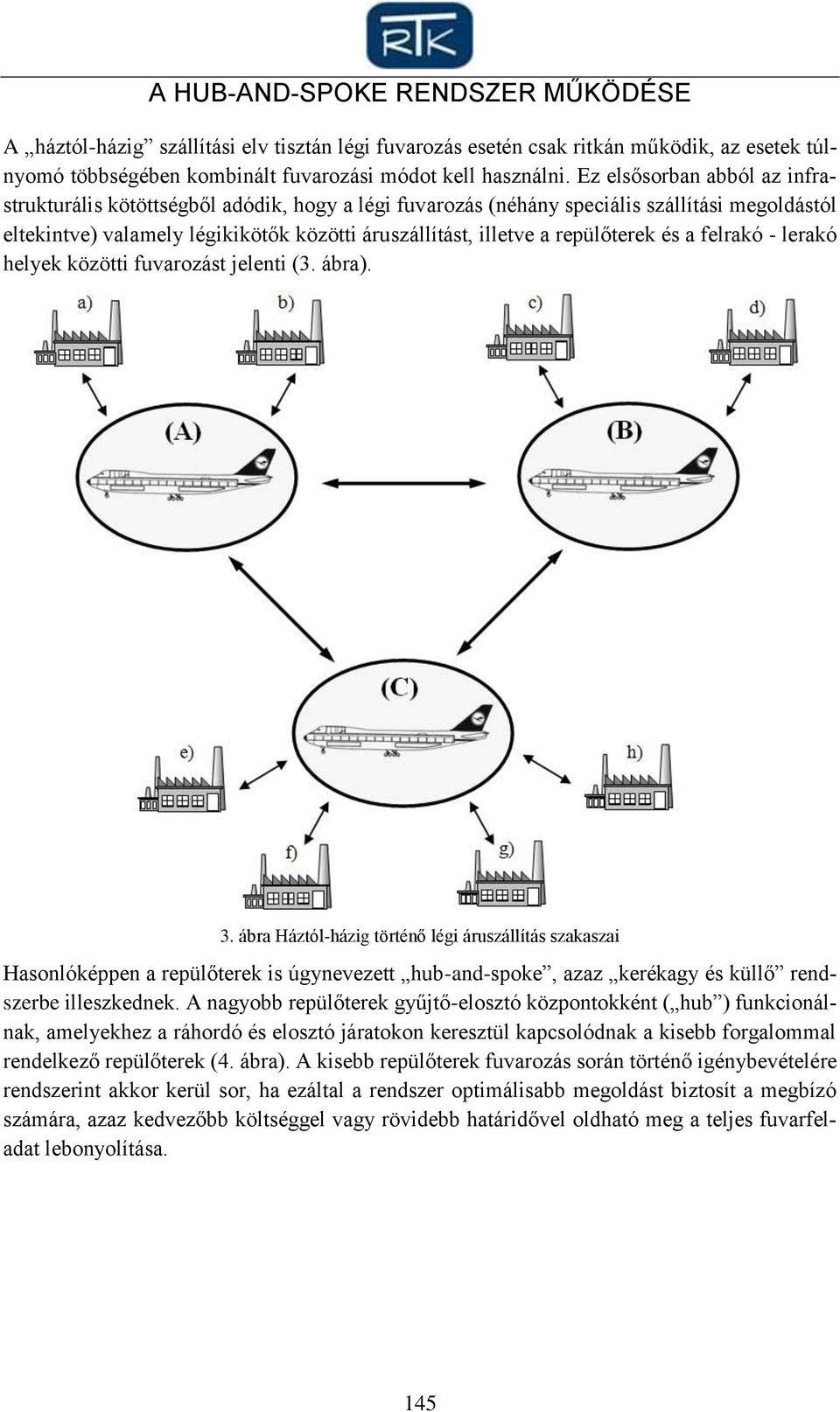 repülőterek és a felrakó - lerakó helyek közötti fuvarozást jelenti (3. ábra). 3.