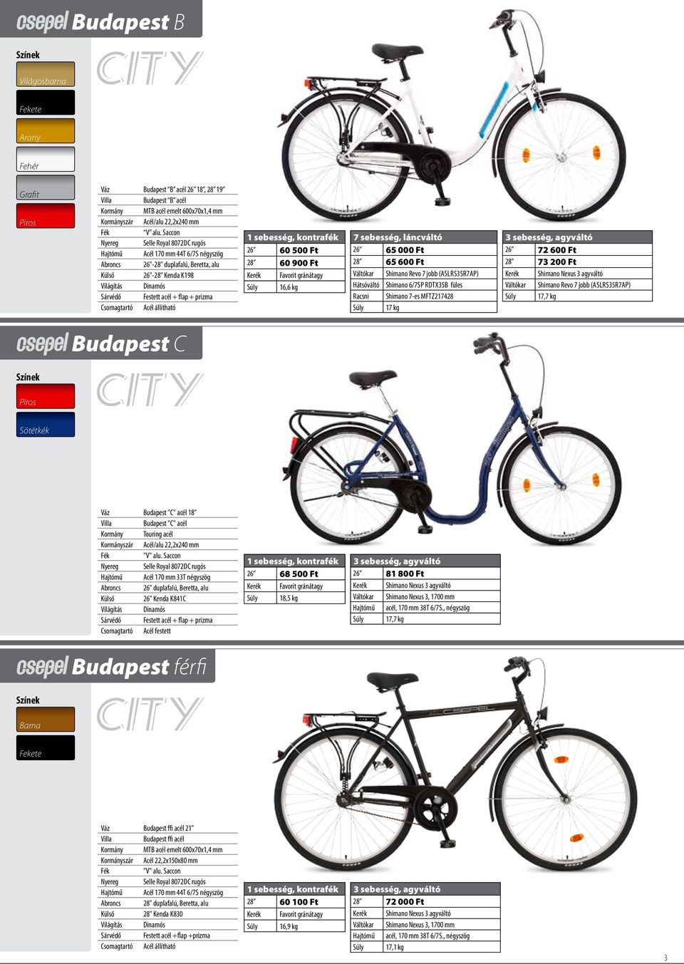 900 Ft 16,6 kg 7 sebesség, láncváltó 26 65 000 Ft 28 65 600 Ft Váltókar Shimano Revo 7 jobb (ASLRS35R7AP) Hátsóváltó Shimano 6/7SP RDTX35B füles Racsni Shimano 7-es MFTZ217428 17 kg 3 sebesség,