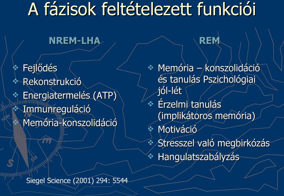 konszolidáció és tanulás Pszichológiai jól-lét Érzelmi tanulás (implikátoros