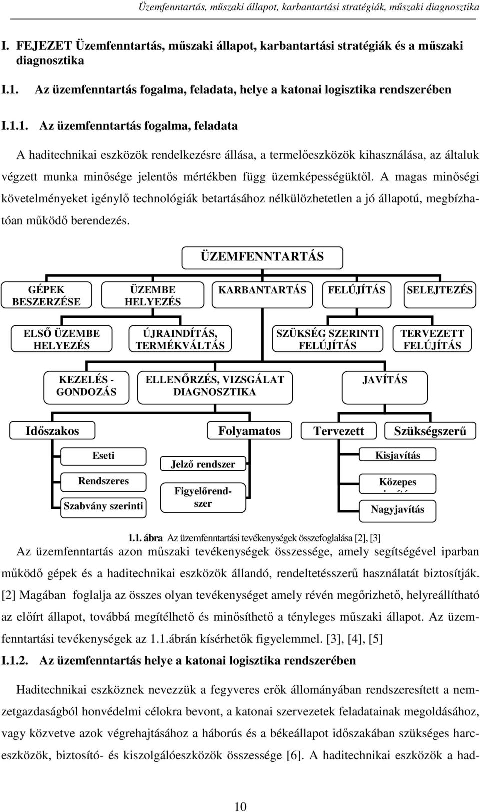 1. Az üzemfenntartás fogalma, feladata A haditechnikai eszközök rendelkezésre állása, a termelőeszközök kihasználása, az általuk végzett munka minősége jelentős mértékben függ üzemképességüktől.