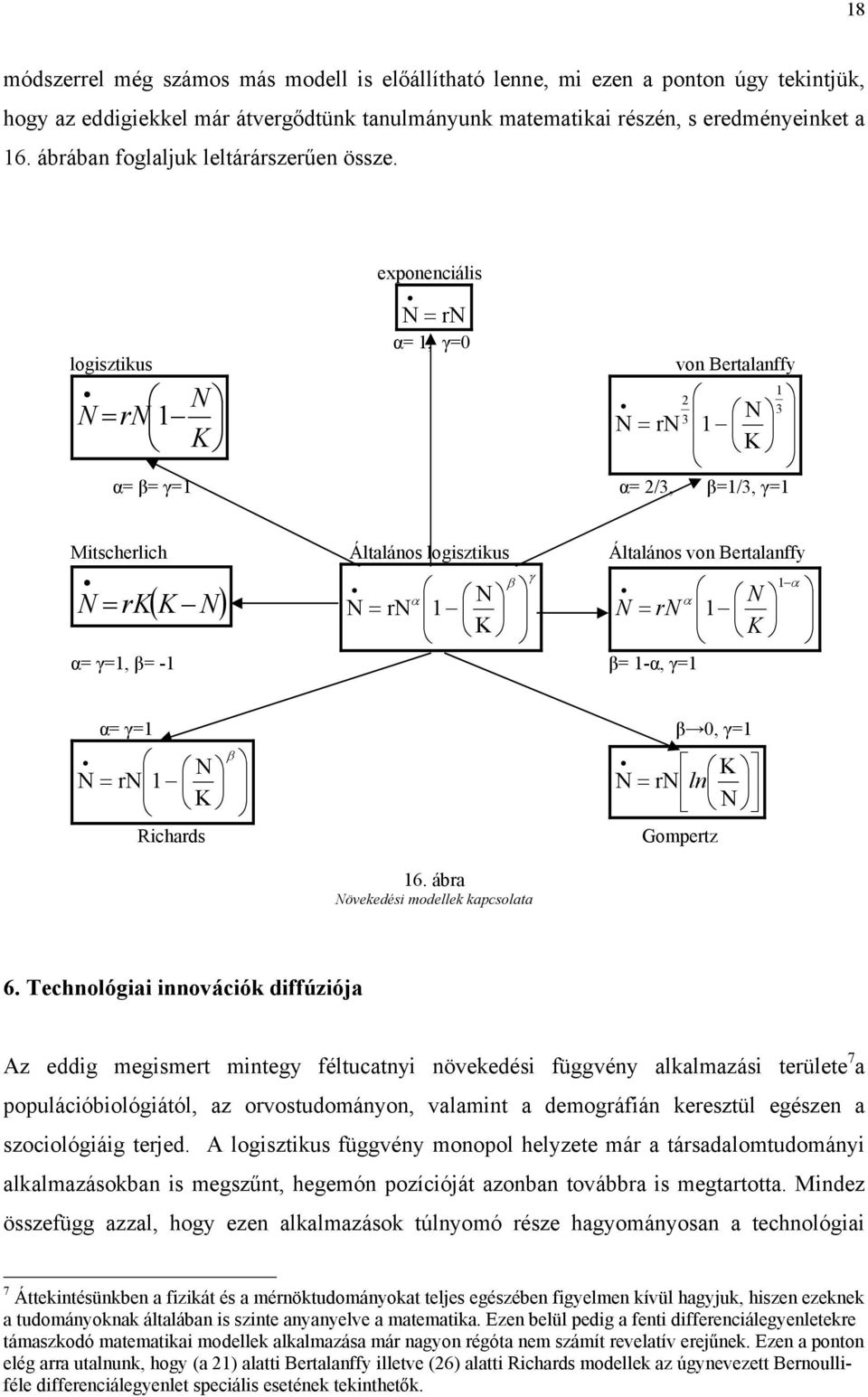 logisztikus = r 1 K exponenciális = r α= 1, γ=0 von Bertalanffy 1 2 3 3 = r 1 K α= β= γ=1 α= 2/3, β=1/3, γ=1 Mitscherlich Általános logisztikus Általános von Bertalanffy β γ α ( ) = rk K = r α 1 = r