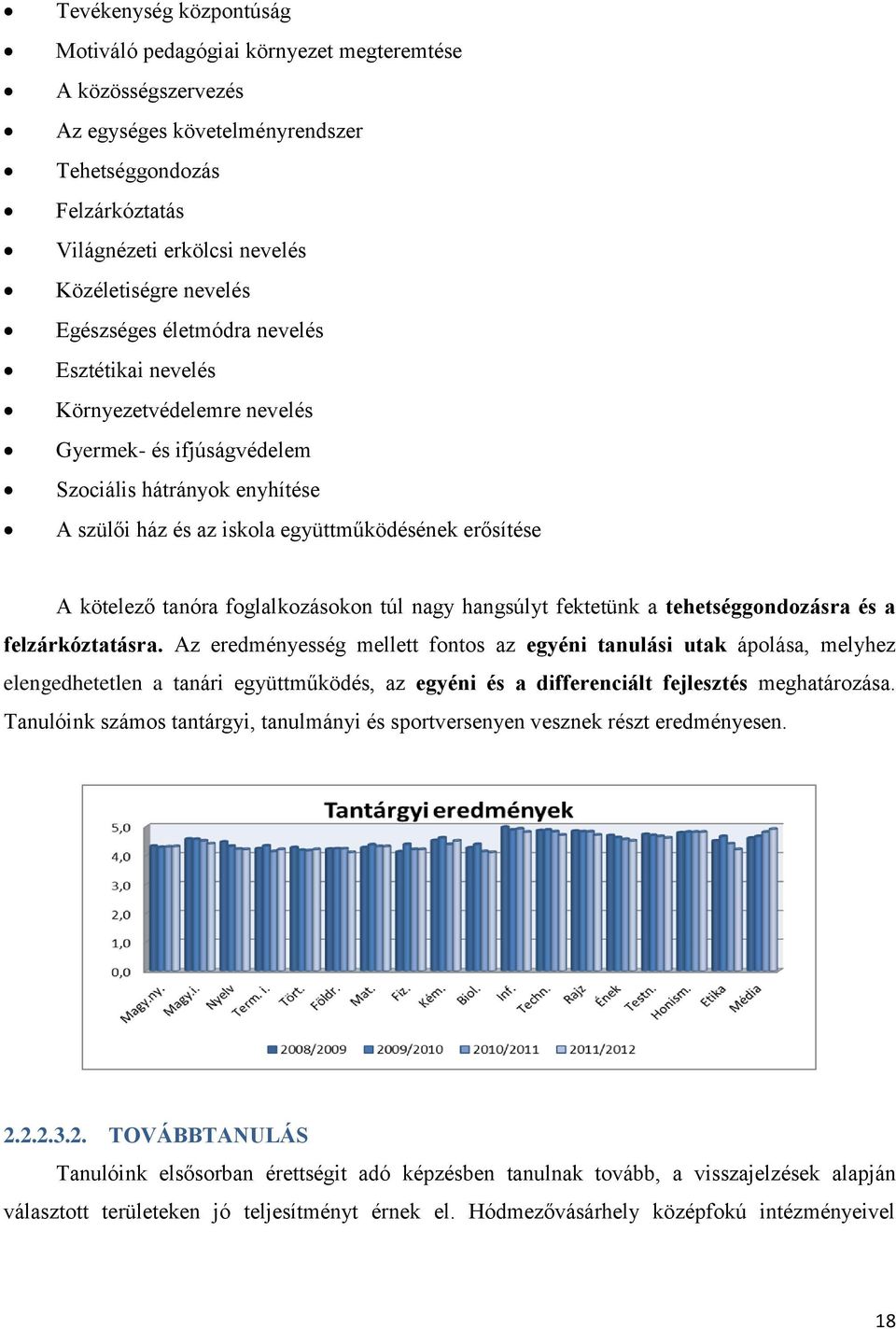 kötelező tanóra foglalkozásokon túl nagy hangsúlyt fektetünk a tehetséggondozásra és a felzárkóztatásra.