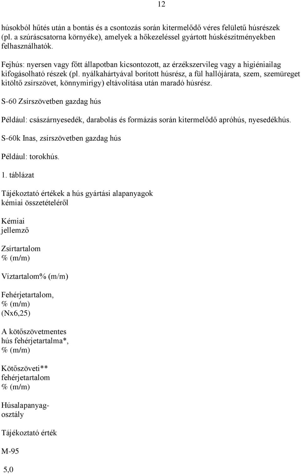 nyálkahártyával borított húsrész, a fül hallójárata, szem, szemüreget kitöltő zsírszövet, könnymirigy) eltávolítása után maradó húsrész.