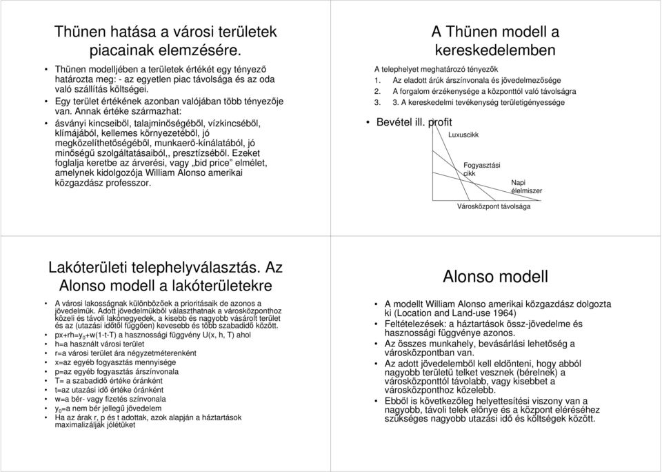 Annak értéke származhat: ásványi kincseiből, talajminőségéből, vízkincséből, klímájából, kellemes környezetéből, jó megközelíthetőségéből, munkaerő-kínálatából, jó minőségű szolgáltatásaiból,,