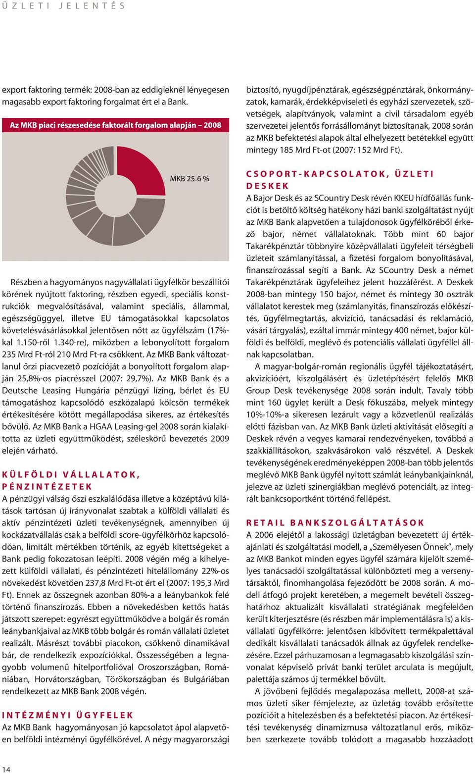 támogatásokkal kapcsolatos követelésvásárlásokkal jelentôsen nôtt az ügyfélszám (17%- kal 1.150-rôl 1.340-re), miközben a lebonyolított forgalom 235 Mrd Ft-ról 210 Mrd Ft-ra csökkent.