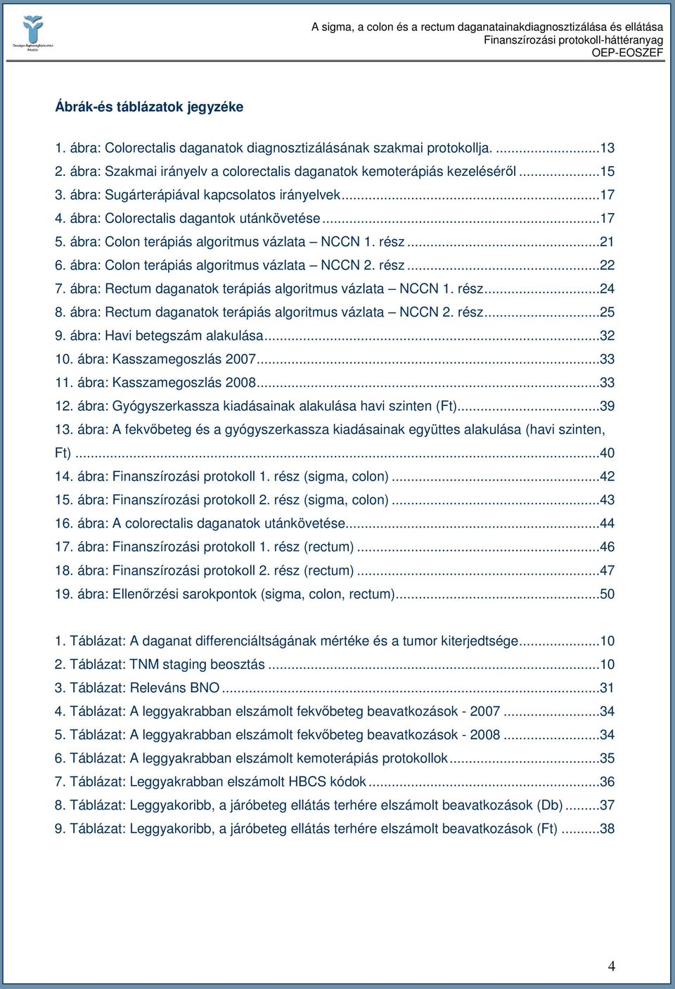 ábra: Colon terápiás algoritmus vázlata NCCN 2. rész...22 7. ábra: Rectum daganatok terápiás algoritmus vázlata NCCN 1. rész...24 8. ábra: Rectum daganatok terápiás algoritmus vázlata NCCN 2. rész...25 9.