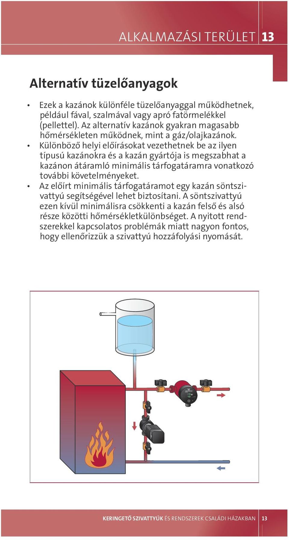 különböző helyi előírásokat vezethetnek be az ilyen típusú kazánokra és a kazán gyártója is megszabhat a kazánon átáramló minimális tárfogatáramra vonatkozó további követelményeket.