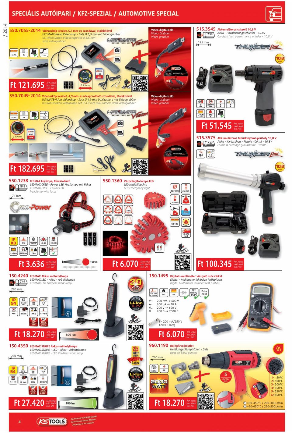 7049-2014 Videoszkóp készlet, 4,9 mm-es átkapcsolható szondával, átalakítóval ULTIMTvision Videoskop - Satz Ø 4,9 mm ualkamera mit Videograbber ULTIMTvision Videoscope set Ø 4,9 mm dual camera with