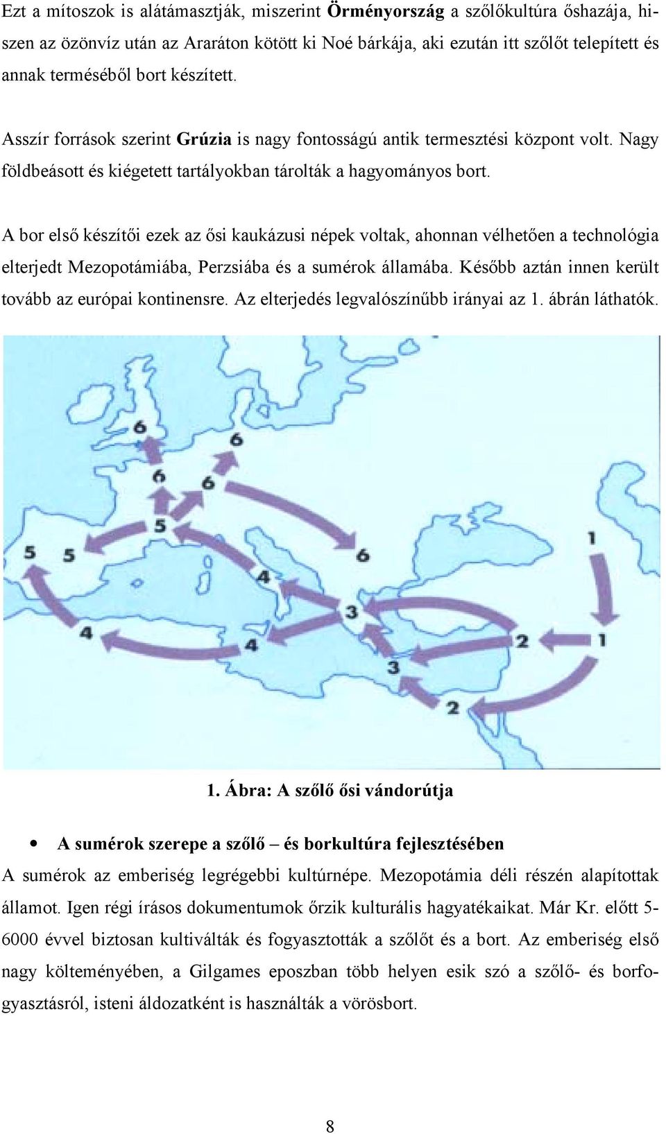 A bor első készítői ezek az ősi kaukázusi népek voltak, ahonnan vélhetően a technológia elterjedt Mezopotámiába, Perzsiába és a sumérok államába.