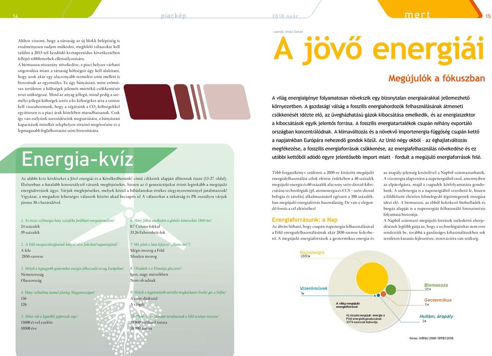 A biomassza-részarány növekedése, a piaci helyzet várható szigorodása miatt a társaság költségeit úgy kell alakítani, hogy azok akár egy alacsonyabb termelési szint mellett is biztosítsák az