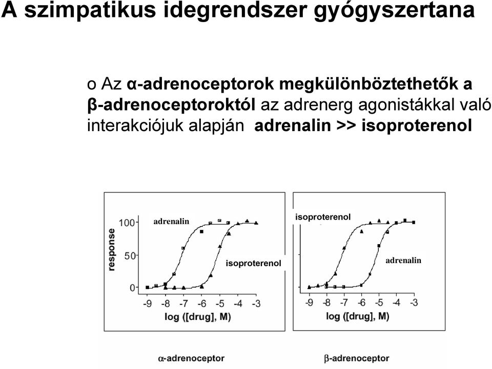 β-adrenoceptoroktól az adrenerg agonistákkal való