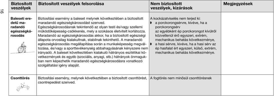 Maradandó az egészségkárosodás akkor, ha a biztosított egészségi állapota orvosilag kialakultnak, stabilnak tekinthetõ.