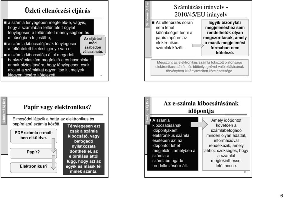 a számla kibocsátójának ténylegesen a feltüntetett fizetési igénye van-e, a számla kibocsátója által megadott bankszámlaszám megfelelő-e és hasonlókat annak biztosítására, hogy ténylegesen csak