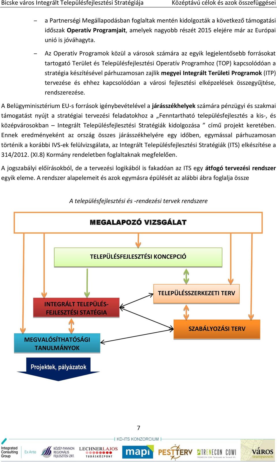 Az Operatív Programok közül a városok számára az egyik legjelentősebb forrásokat tartogató Terület és Településfejlesztési Operatív Programhoz (TOP) kapcsolódóan a stratégia készítésével párhuzamosan