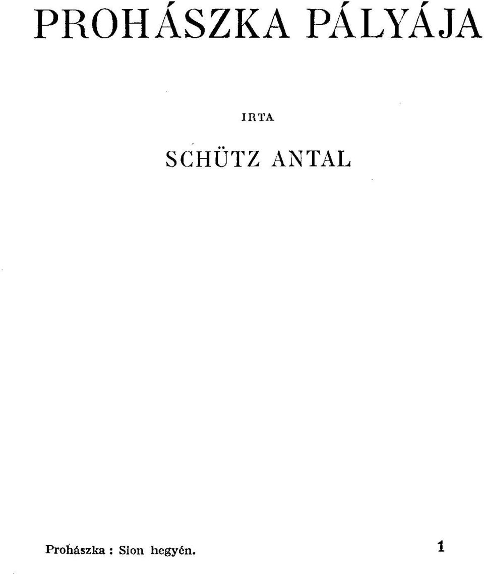 SCHÜTZ ANTAL