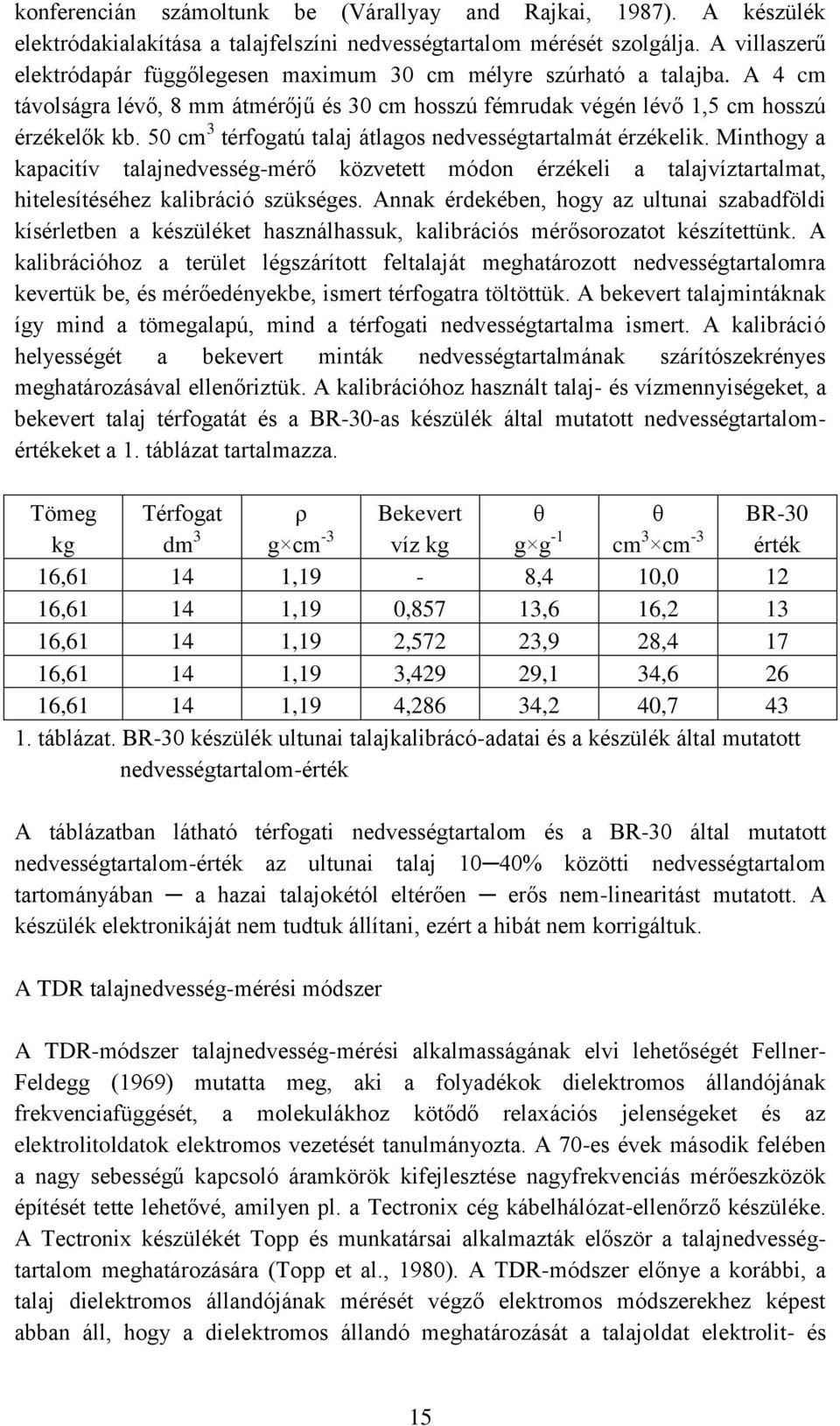 50 cm 3 térfogatú talaj átlagos nedvességtartalmát érzékelik. Minthogy a kapacitív talajnedvesség-mérő közvetett módon érzékeli a talajvíztartalmat, hitelesítéséhez kalibráció szükséges.