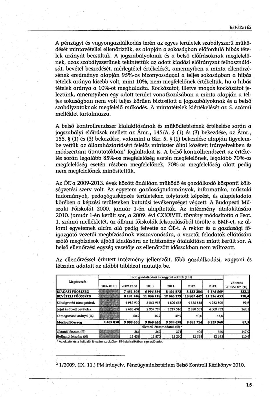 ellenőrzésének eredménye alapján 95%-os bizonyossággal a teljes sokaságban a hibás tételek aránya kisebb volt, mint 10%, nem megfelelőnek értékeltük, ha a hibás tételek aránya a 10%-ot meghaladta.