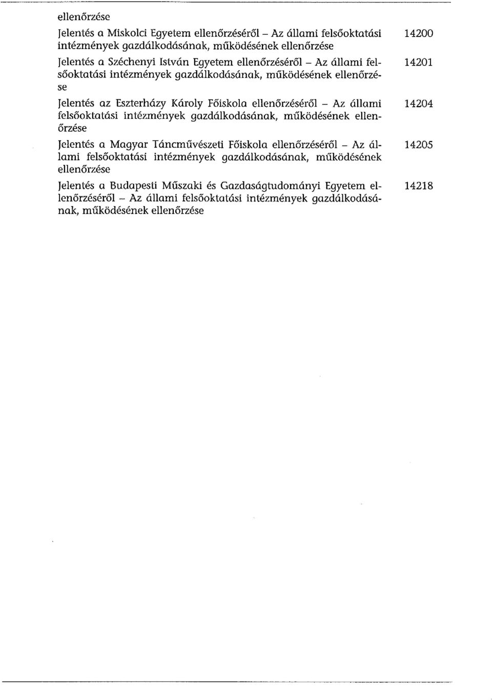 intézmények gazdálkodásának, működésének ellenőrzése Jelentés a Magyar Táncművészeti Főiskola ellenőrzéséről - Az állami felsőoktatási intézmények gazdálkodásának, működésének