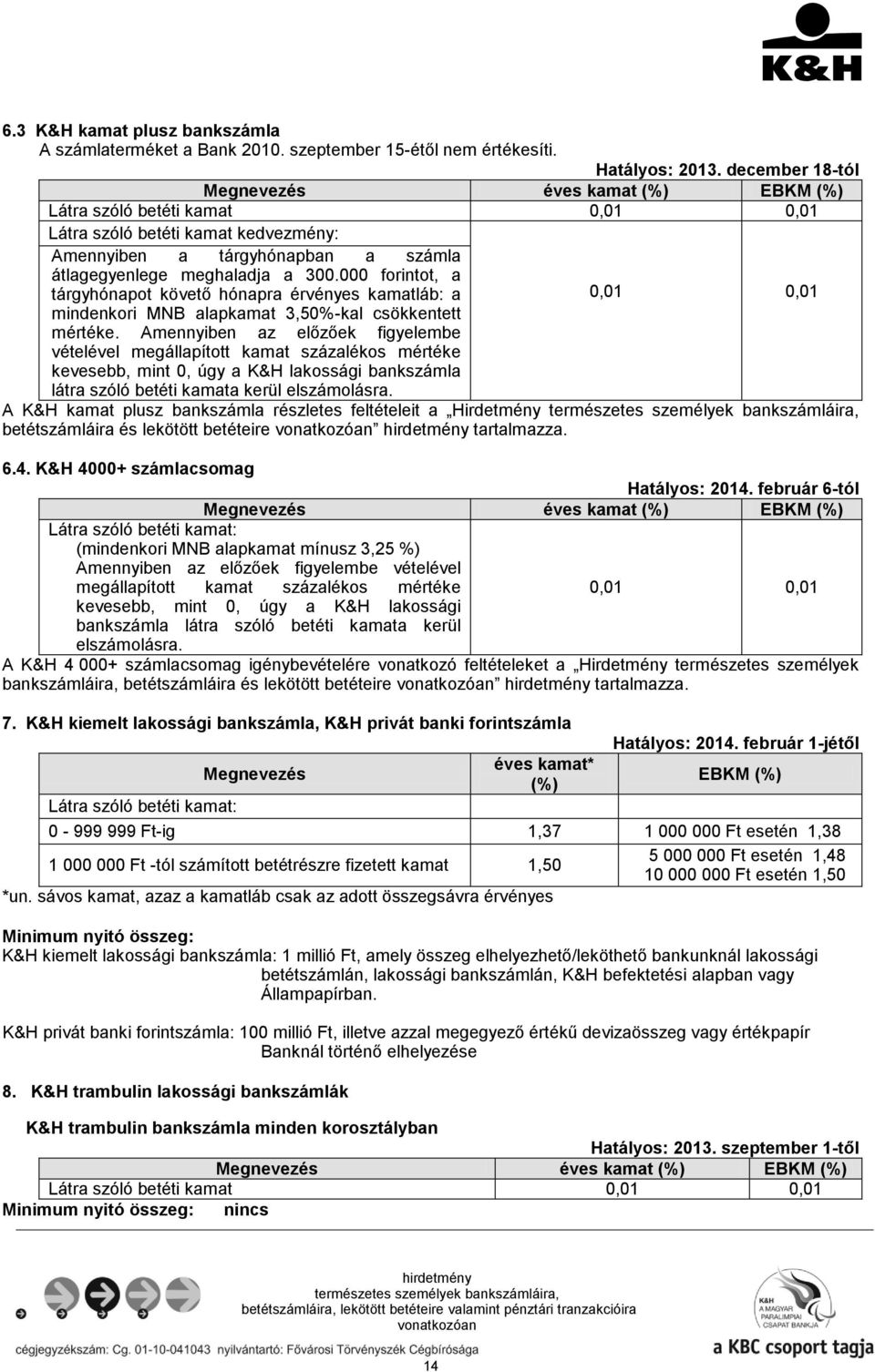 000 forintot, a tárgyhónapot követő hónapra érvényes kamatláb: a mindenkori MNB alapkamat 3,50%-kal csökkentett 0,01 0,01 mértéke.