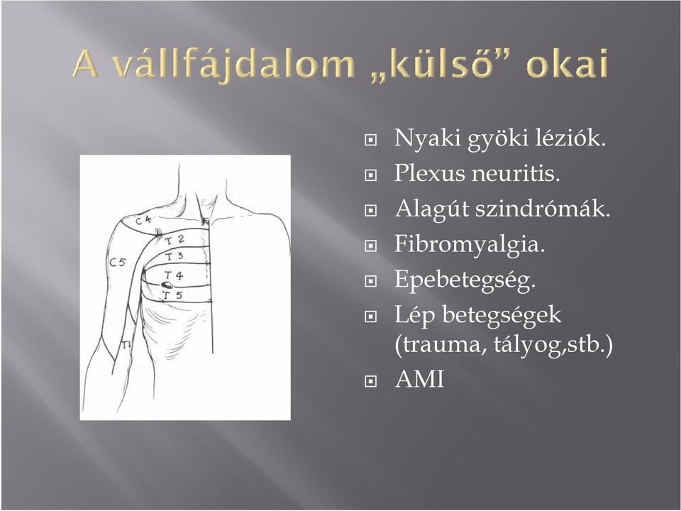 Alagút szindrómák.