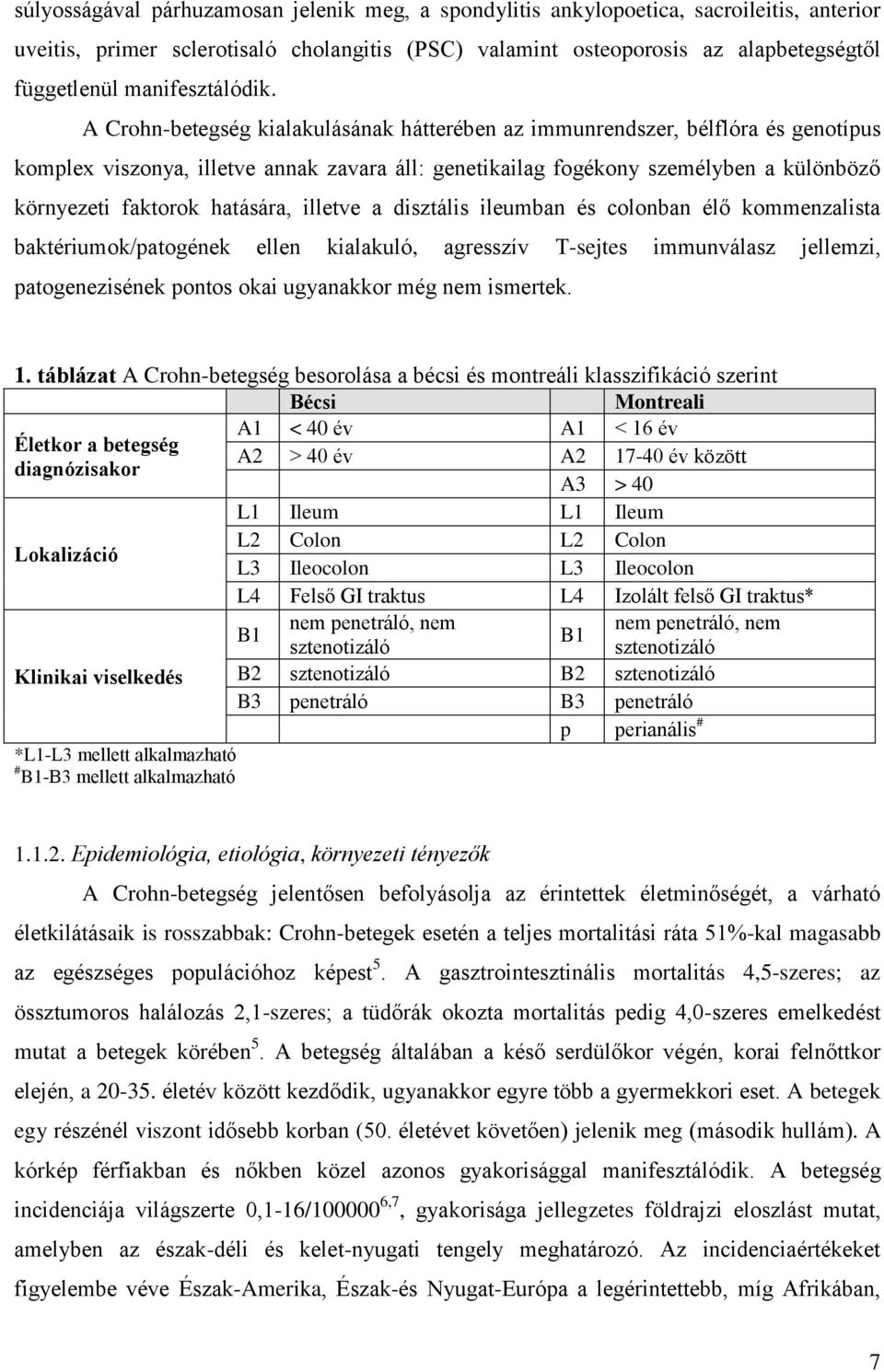 A Crohn-betegség kialakulásának hátterében az immunrendszer, bélflóra és genotípus komplex viszonya, illetve annak zavara áll: genetikailag fogékony személyben a különböző környezeti faktorok