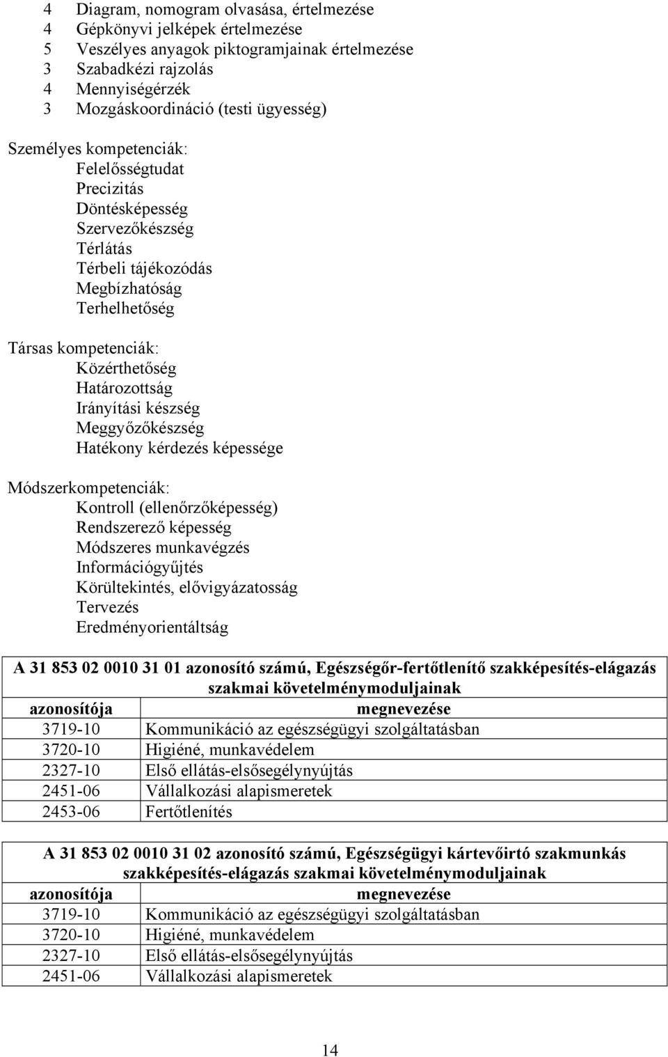 készség Meggyőzőkészség Hatékony kérdezés képessége Módszerkompetenciák: Kontroll (ellenőrzőképesség) Rendszerező képesség Módszeres munkavégzés Információgyűjtés Körültekintés, elővigyázatosság