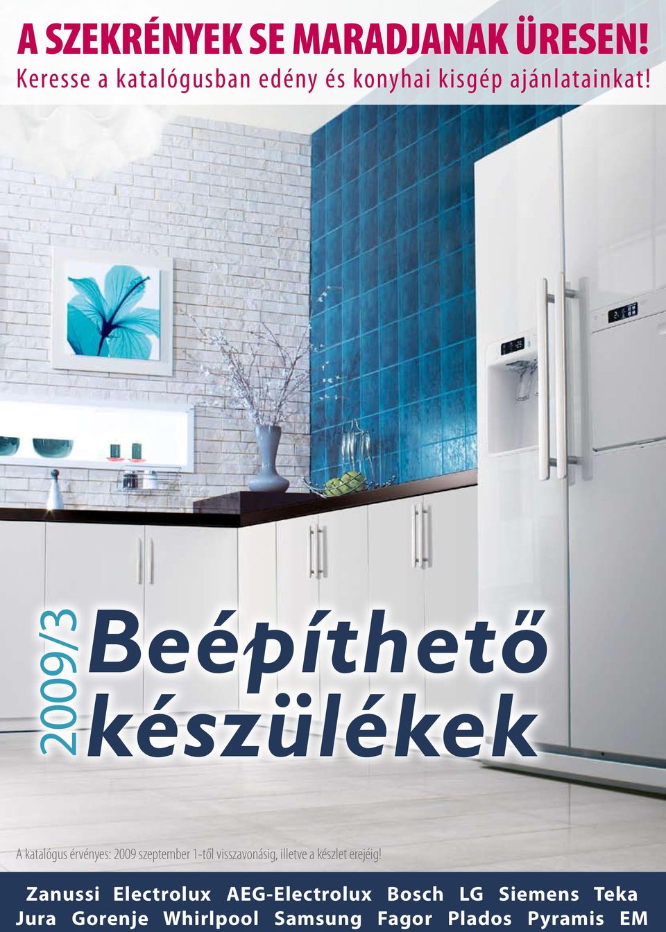 2009/3 Beépíthető készülékek A katalógus érvényes: 2009 szeptember 1-től