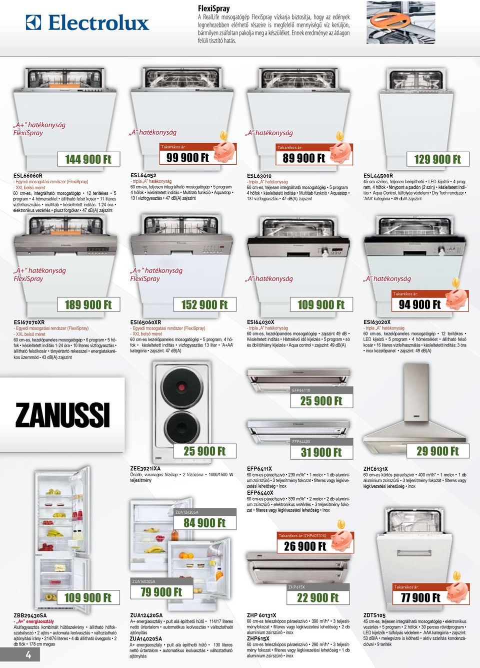 A+ hatékonyság FlexiSpray A hatékonyság A hatékonyság 144 900 Ft 89 900 Ft 129 900 Ft ESL66060R - Egyedi mosogatási rendszer (FlexiSpray) - XXL belső méret 60 cm-es, integrálható mosogatógép 12
