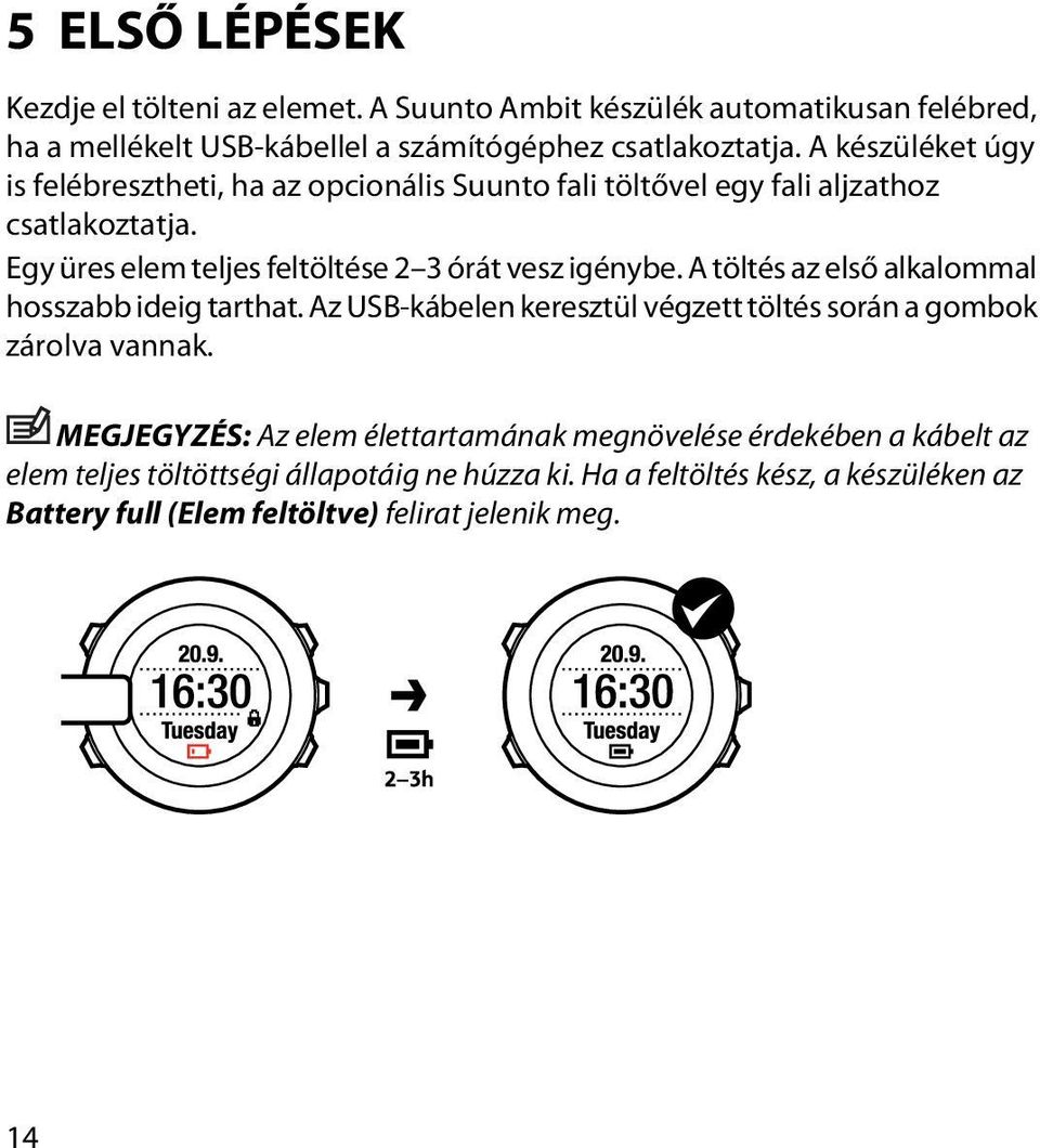 Egy üres elem teljes feltöltése 2 3 órát vesz igénybe. A töltés az első alkalommal hosszabb ideig tarthat.