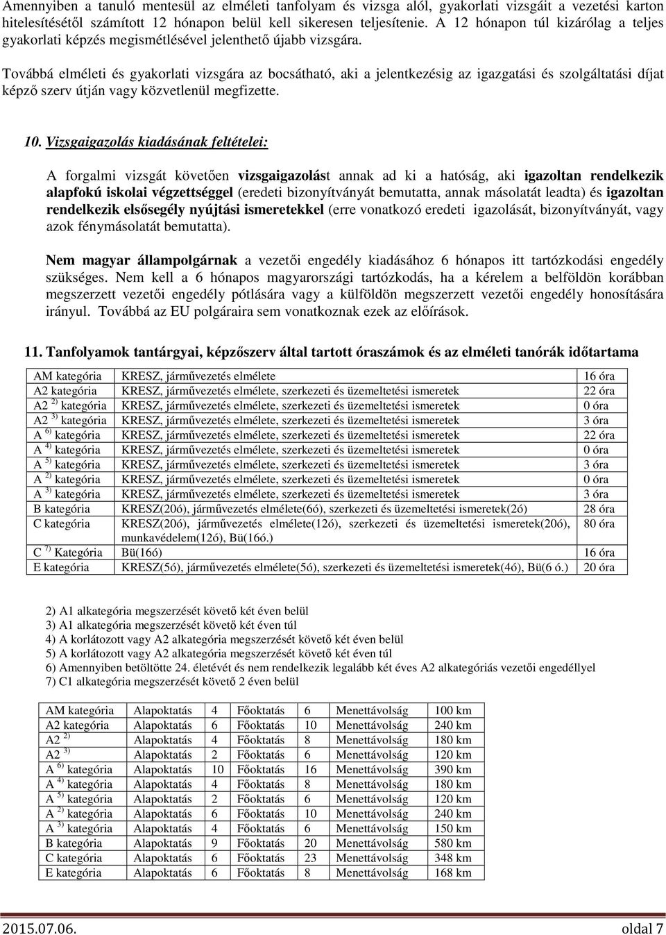 Továbbá elméleti és gyakorlati vizsgára az bocsátható, aki a jelentkezésig az igazgatási és szolgáltatási díjat képző szerv útján vagy közvetlenül megfizette. 10.