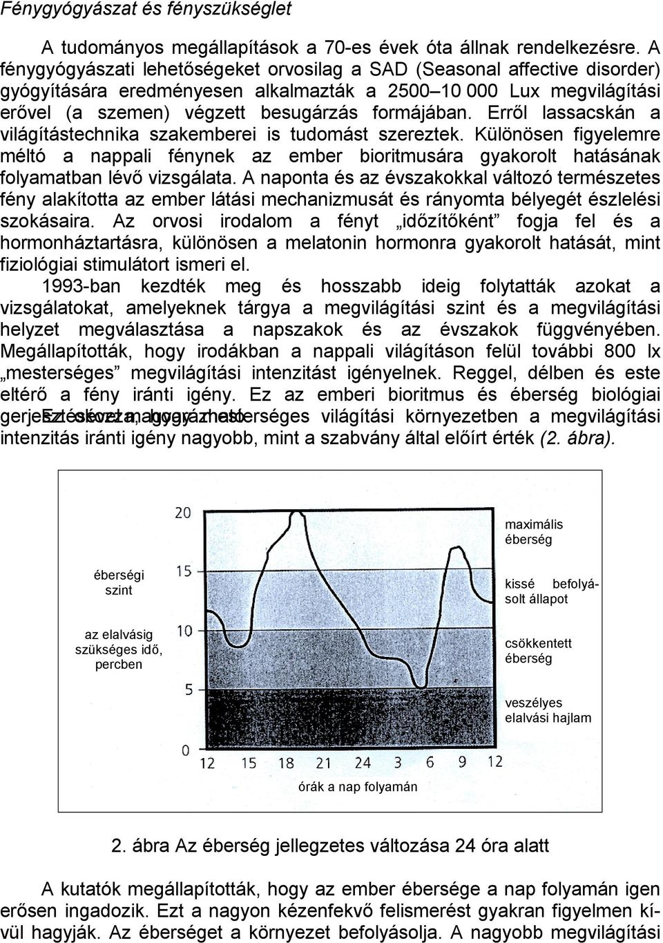 Erről lassacskán a világítástechnika szakemberei is tudomást szereztek. Különösen figyelemre méltó a nappali fénynek az ember bioritmusára gyakorolt hatásának folyamatban lévő vizsgálata.