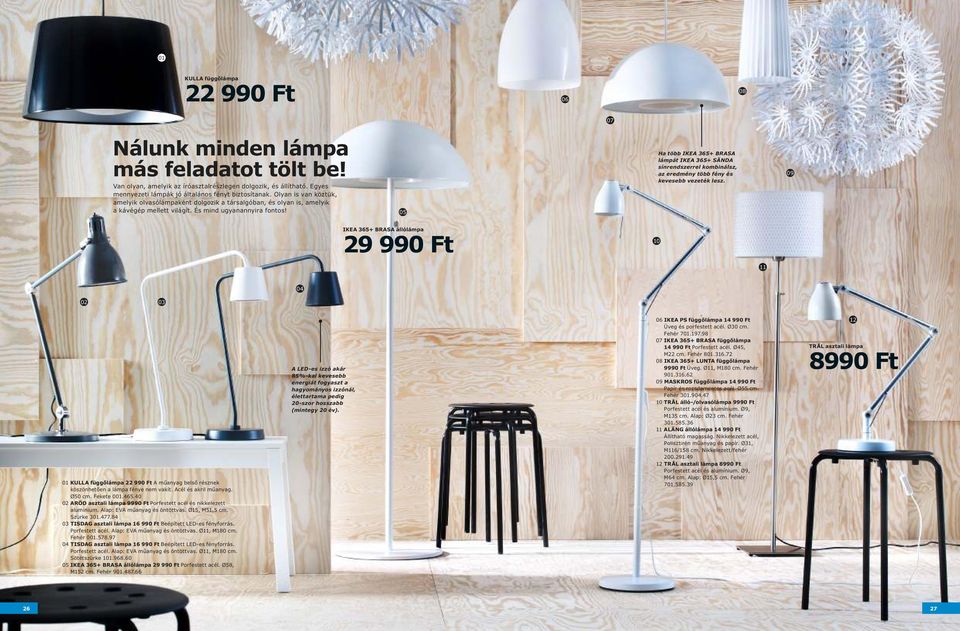 05 Ha több IKEA 365+ BRASA lámpát IKEA 365+ SÄNDA sínrendszerrel kombinálsz, az eredmény több fény és kevesebb vezeték lesz.