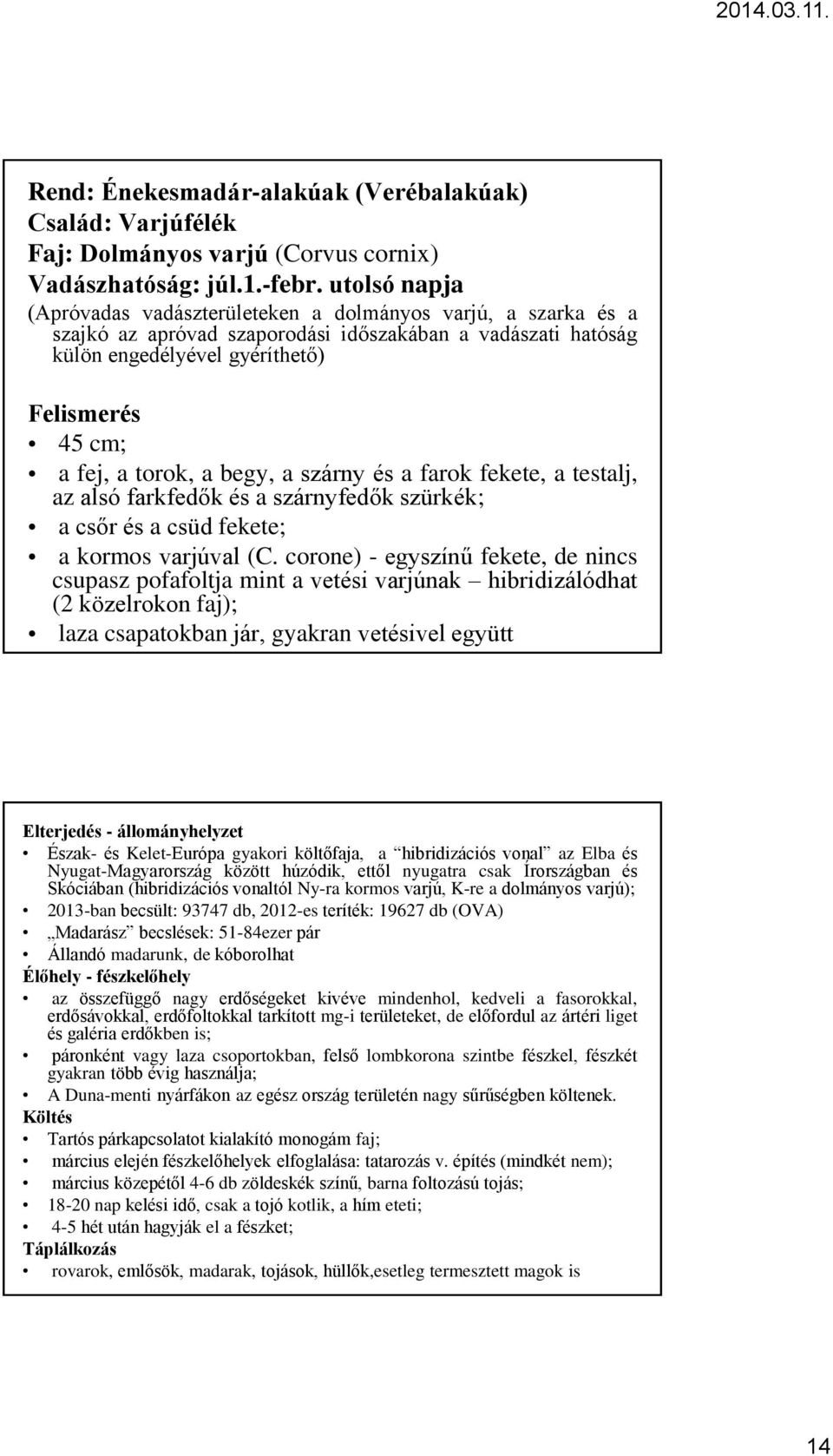 torok, a begy, a szárny és a farok fekete, a testalj, az alsó farkfedők és a szárnyfedők szürkék; a csőr és a csüd fekete; a kormos varjúval (C.