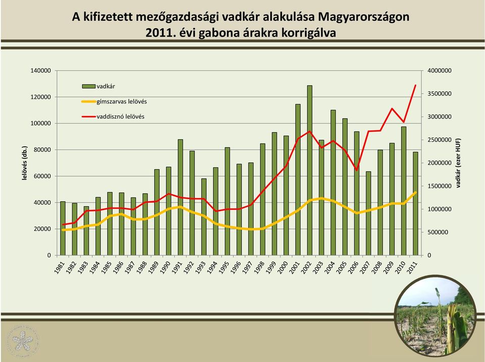 lelövés vaddisznó lelövés 4000000 3500000 3000000 lelövés (db.