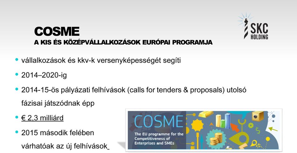 pályázati felhívások (calls for tenders & proposals) utolsó