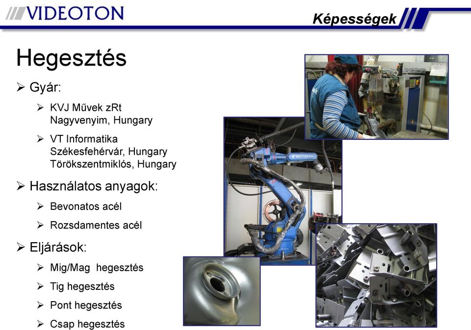 Hungary Használatos anyagok: Bevonatos acél Rozsdamentes acél