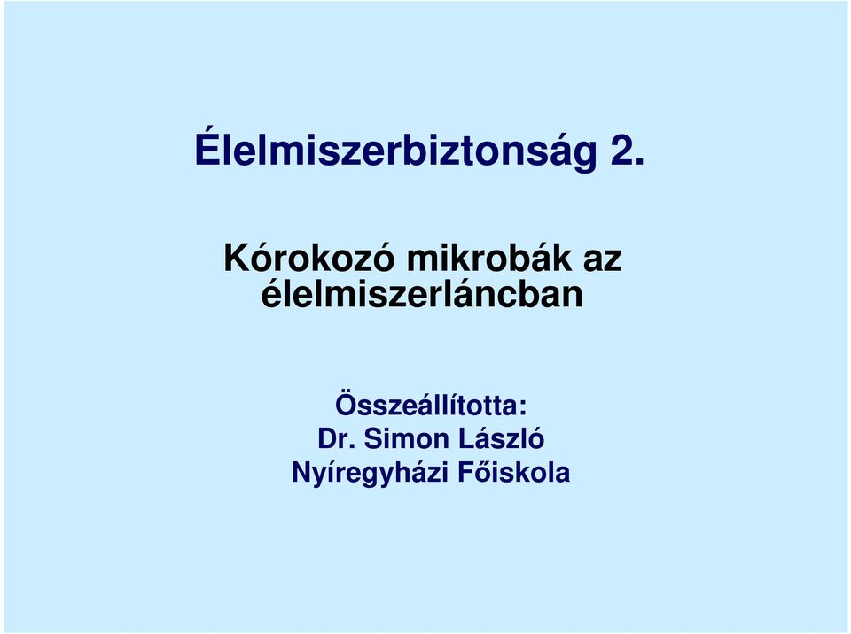 élelmiszerláncban